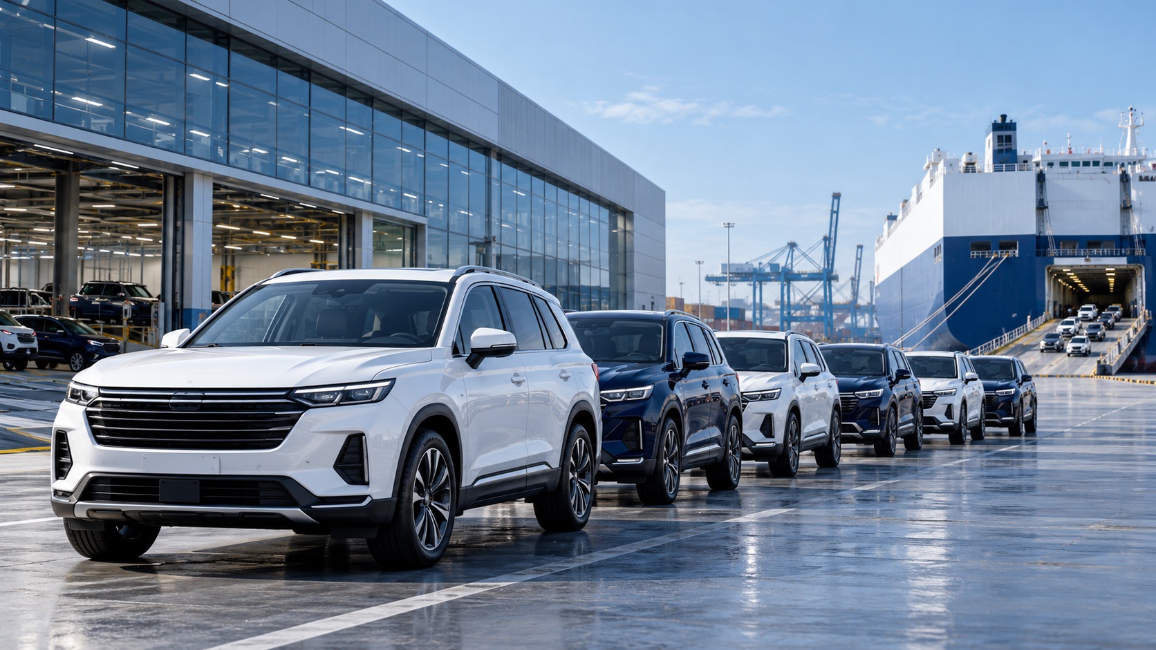 Conceptual vehicle export terminal