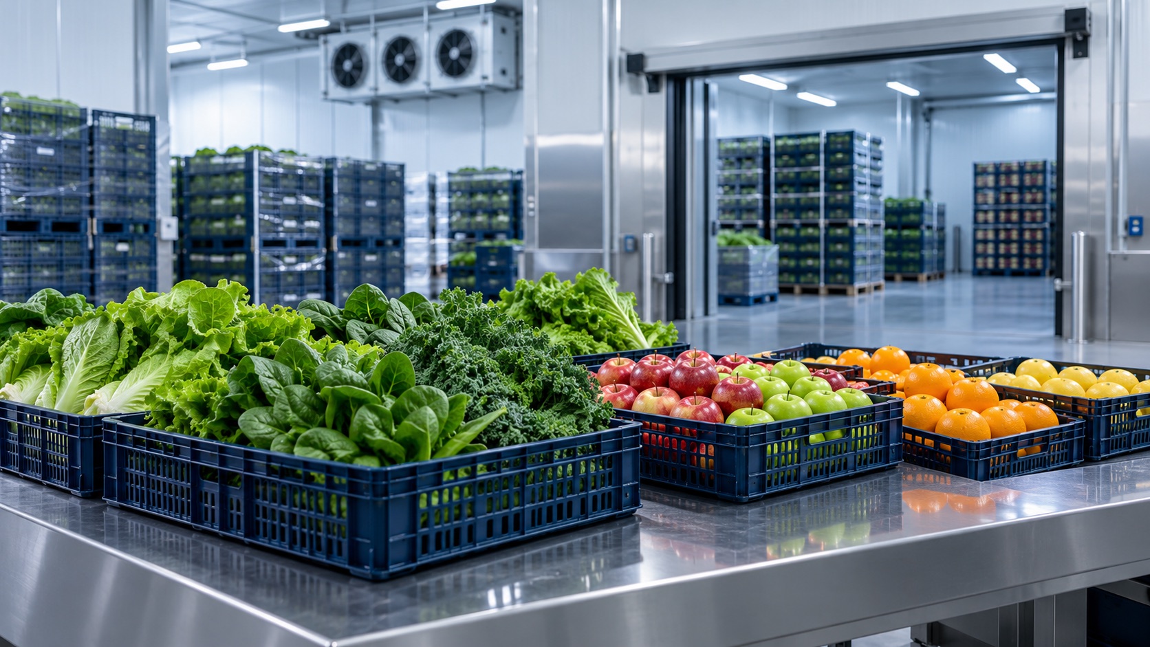 Conceptual fresh produce cold store